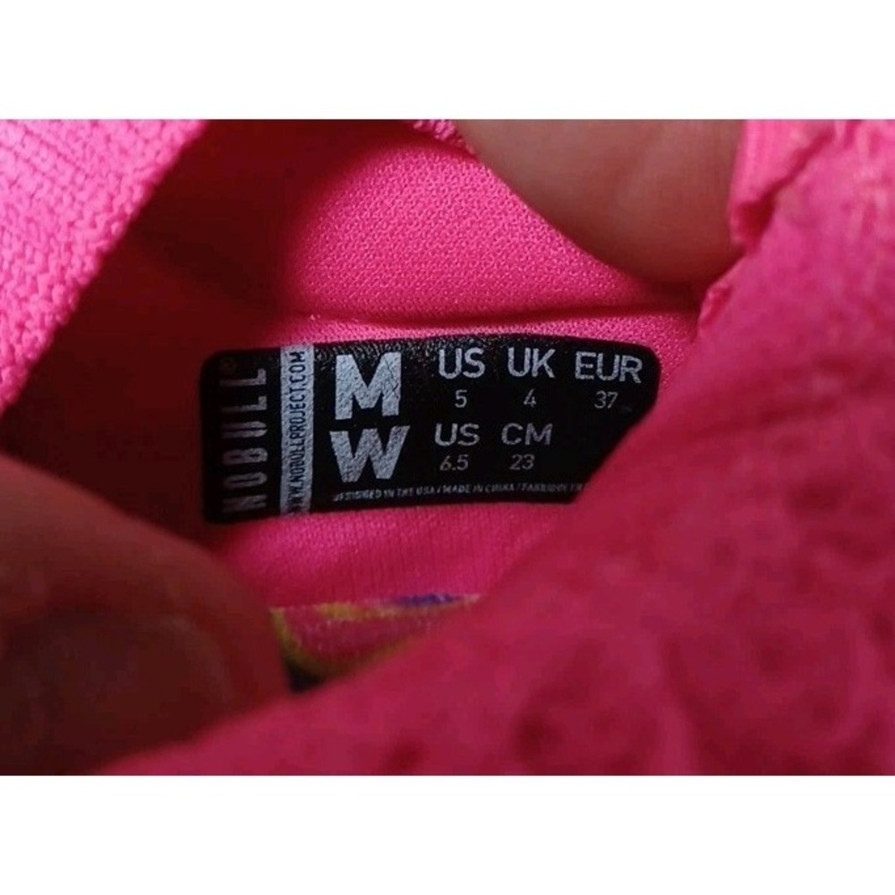 No Bull Allday Knit Neon Pink Swirl Aspire Sneakers Gym Workout W-6.5 M-5 - Picture 12 of 12